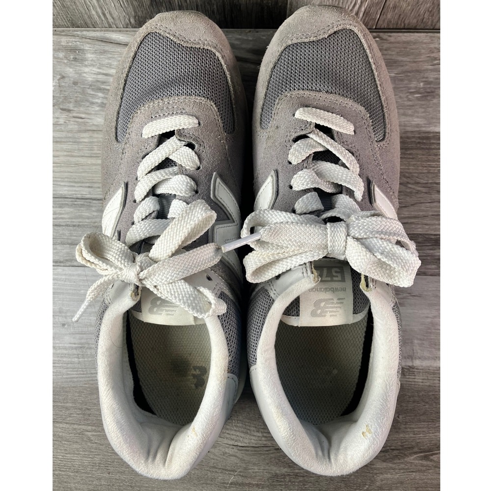 New Balance 574+ Platform Grey White Suede Sneakers WL574ZSD Womens 9.5 - Picture 5 of 7